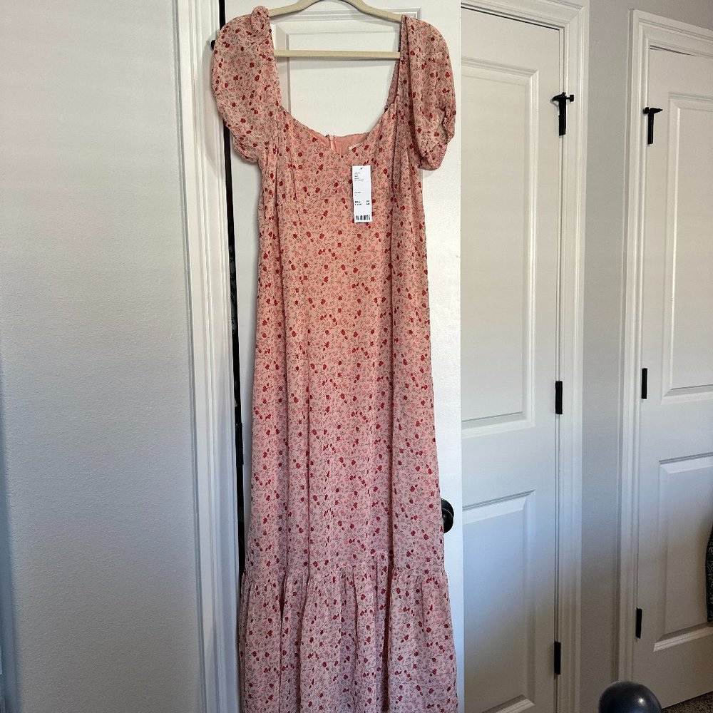 NWT Urban Outfitters Pink Floral Maxi Dress